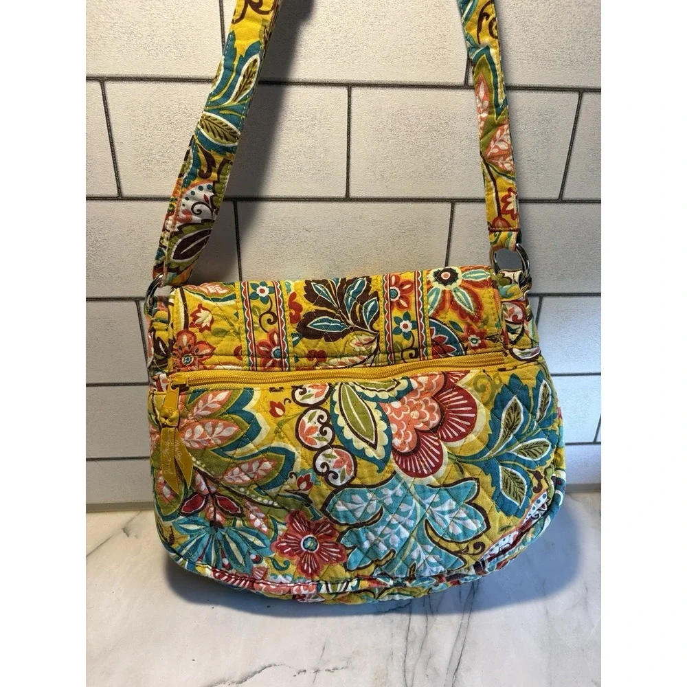 Vera Bradley Saddle Up Crossbody Bag Provencal Retired Fall 2012 Yellow Floral